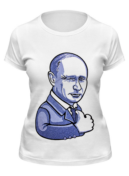 Заказать женскую футболку в Москве. Футболка классическая Путин согласен от iseekyo - готовые дизайны и нанесение принтов.