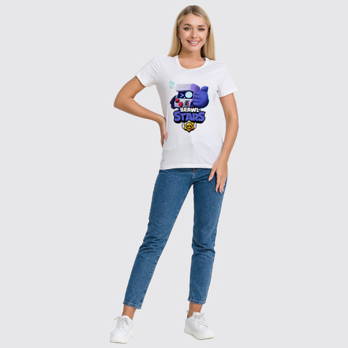Заказать женскую футболку в Москве. Футболка классическая Brawl Stars 8-BIT от weeert - готовые дизайны и нанесение принтов.