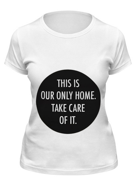 Заказать женскую футболку в Москве. Футболка классическая Our home от Blue whale - готовые дизайны и нанесение принтов.