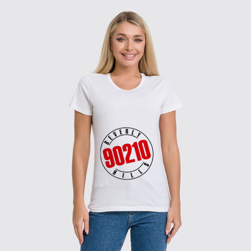 Заказать женскую футболку в Москве. Футболка классическая 90210 от Vinli.shop  - готовые дизайны и нанесение принтов.