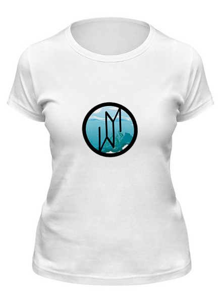 Заказать женскую футболку в Москве. Футболка классическая Море Монро - Аква Лого от T_Shirt - готовые дизайны и нанесение принтов.