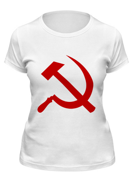 Заказать женскую футболку в Москве. Футболка классическая Советский Союз от Ghaurvenn - готовые дизайны и нанесение принтов.