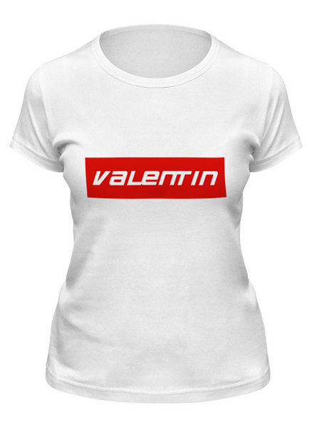 Заказать женскую футболку в Москве. Футболка классическая Valentin от THE_NISE  - готовые дизайны и нанесение принтов.