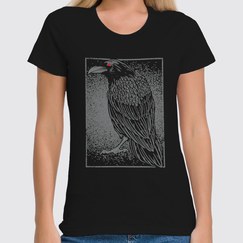 Заказать женскую футболку в Москве. Футболка классическая ✠RAVEN✠ от balden - готовые дизайны и нанесение принтов.