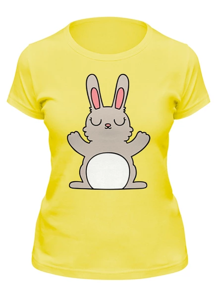 Заказать женскую футболку в Москве. Футболка классическая Кролик на чиле от skynatural - готовые дизайны и нанесение принтов.