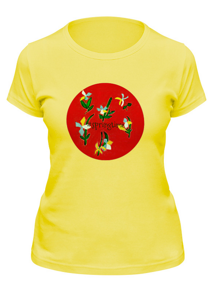 Заказать женскую футболку в Москве. Футболка классическая Весна, весна от mrs-snit@yandex.ru - готовые дизайны и нанесение принтов.