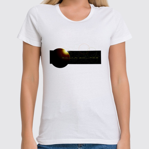 Заказать женскую футболку в Москве. Футболка классическая Затмение Солнца. от Zorgo-Art  - готовые дизайны и нанесение принтов.