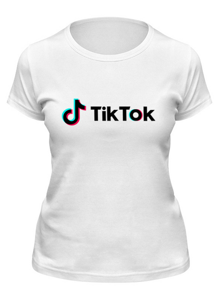 Заказать женскую футболку в Москве. Футболка классическая TikTok  от DESIGNER   - готовые дизайны и нанесение принтов.