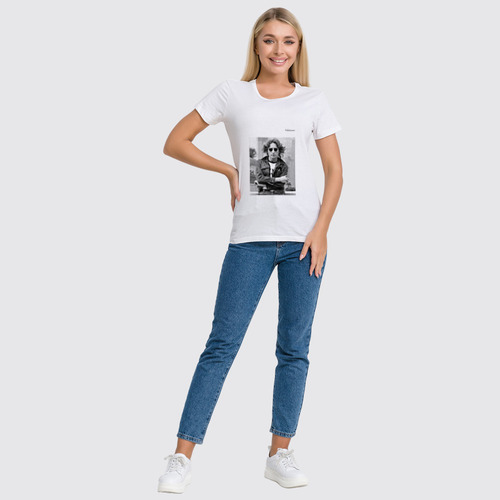 Заказать женскую футболку в Москве. Футболка классическая Джон Леннон от yms57@mail.ru - готовые дизайны и нанесение принтов.