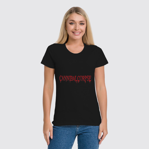Заказать женскую футболку в Москве. Футболка классическая Cannibal Corpse Logo от metalbrand@yandex.ru - готовые дизайны и нанесение принтов.