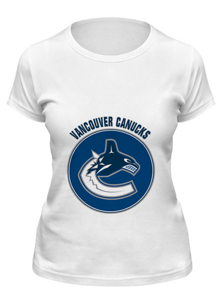 Заказать женскую футболку в Москве. Футболка классическая Vancouver Canucks от kspsshop - готовые дизайны и нанесение принтов.