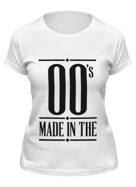 Заказать женскую футболку в Москве. Футболка классическая Made in the 00s от ROK - готовые дизайны и нанесение принтов.