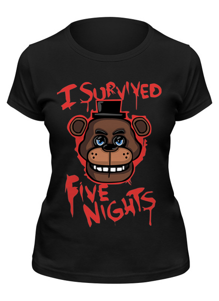Заказать женскую футболку в Москве. Футболка классическая Five Nights at Freddy  от cherdantcev - готовые дизайны и нанесение принтов.