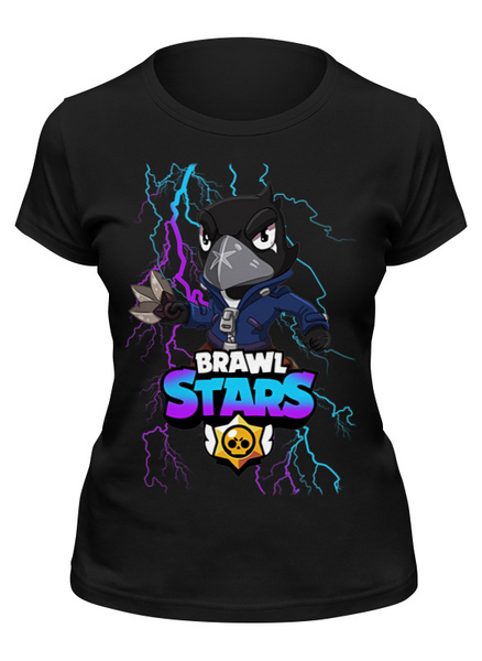 Заказать женскую футболку в Москве. Футболка классическая Brawl Stars Crow от weeert - готовые дизайны и нанесение принтов.
