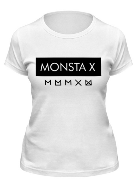 Заказать женскую футболку в Москве. Футболка классическая Monsta X от geekbox - готовые дизайны и нанесение принтов.