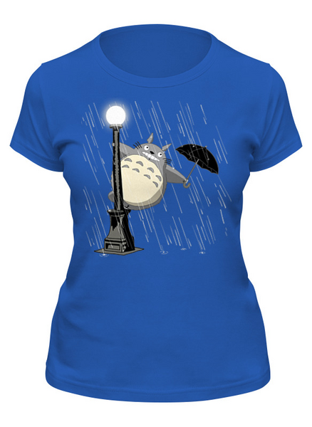 Заказать женскую футболку в Москве. Футболка классическая Поющий под дождём от totorian - готовые дизайны и нанесение принтов.