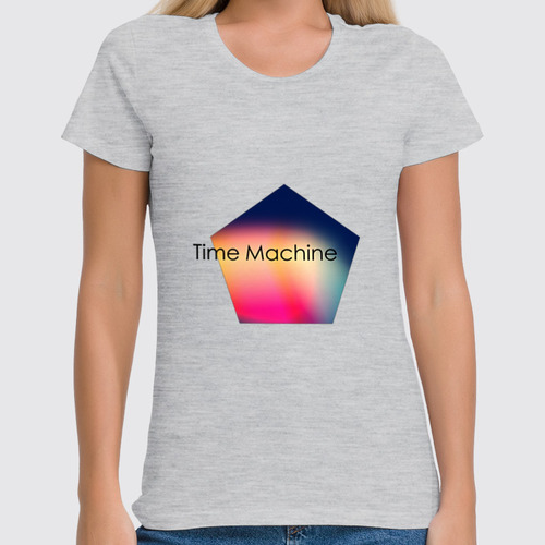 Заказать женскую футболку в Москве. Футболка классическая Time Machine от JPshirt - готовые дизайны и нанесение принтов.