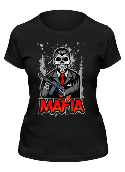 Заказать женскую футболку в Москве. Футболка классическая MAFIA от balden - готовые дизайны и нанесение принтов.