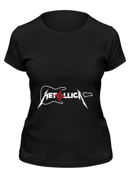 Заказать женскую футболку в Москве. Футболка классическая Metallica от kolok - готовые дизайны и нанесение принтов.