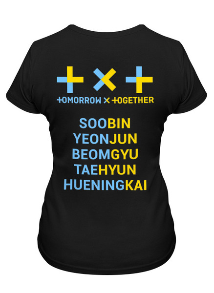 Заказать женскую футболку в Москве. Футболка классическая TXT / Tomorrow X Together  от geekbox - готовые дизайны и нанесение принтов.