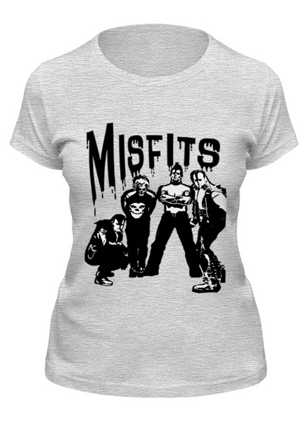 Заказать женскую футболку в Москве. Футболка классическая Misfits  от Leichenwagen - готовые дизайны и нанесение принтов.