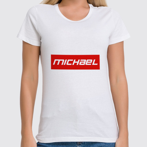Заказать женскую футболку в Москве. Футболка классическая Michael от THE_NISE  - готовые дизайны и нанесение принтов.