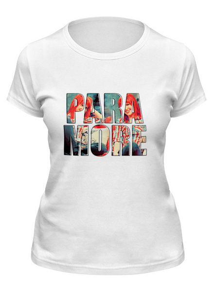 Заказать женскую футболку в Москве. Футболка классическая Paramore от Fedor - готовые дизайны и нанесение принтов.