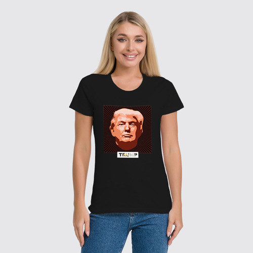 Заказать женскую футболку в Москве. Футболка классическая Президент США - Дональд Трамп от vasudatta - готовые дизайны и нанесение принтов.