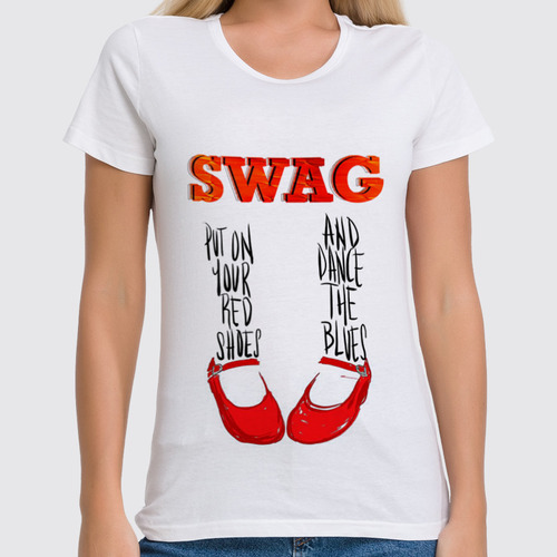 Заказать женскую футболку в Москве. Футболка классическая Swag Art от Leichenwagen - готовые дизайны и нанесение принтов.