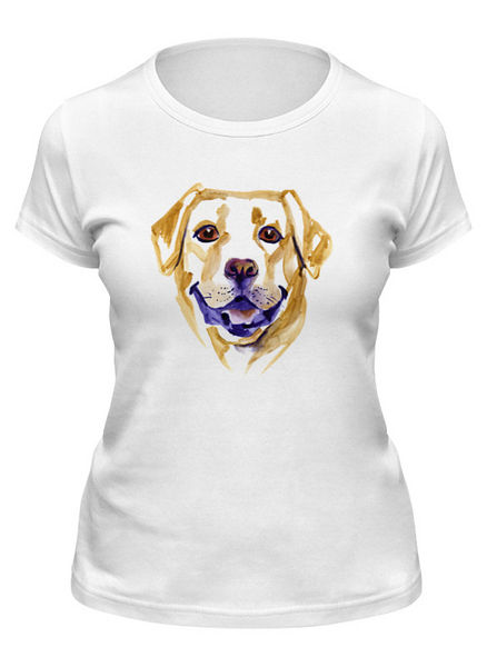 Заказать женскую футболку в Москве. Футболка классическая  Собака от THE_NISE  - готовые дизайны и нанесение принтов.
