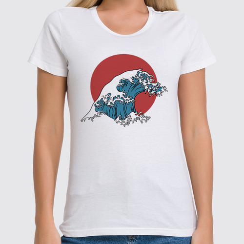 Заказать женскую футболку в Москве. Футболка классическая Япония от andr - готовые дизайны и нанесение принтов.