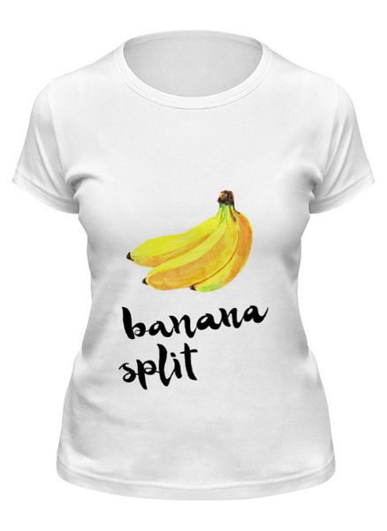 Заказать женскую футболку в Москве. Футболка классическая Banana split от Liby - готовые дизайны и нанесение принтов.