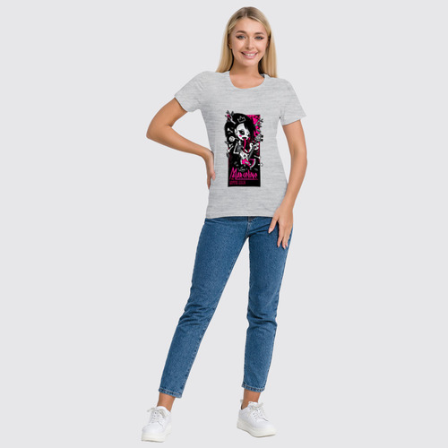 Заказать женскую футболку в Москве. Футболка классическая Vampire rocker girl от Leichenwagen - готовые дизайны и нанесение принтов.