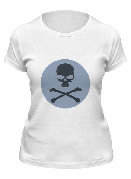 Заказать женскую футболку в Москве. Футболка классическая Skull от YellowCloverShop - готовые дизайны и нанесение принтов.