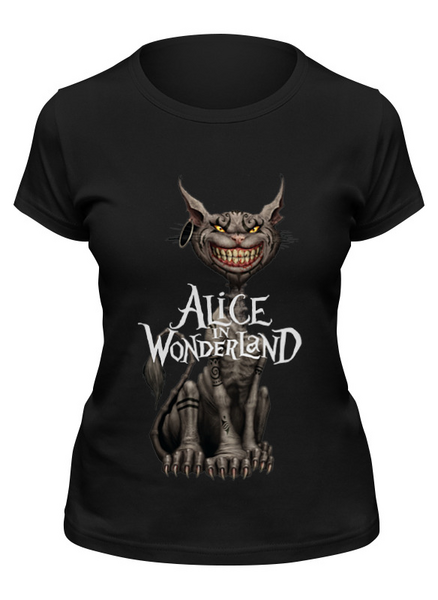 Заказать женскую футболку в Москве. Футболка классическая Alice in Wonderland от Leichenwagen - готовые дизайны и нанесение принтов.