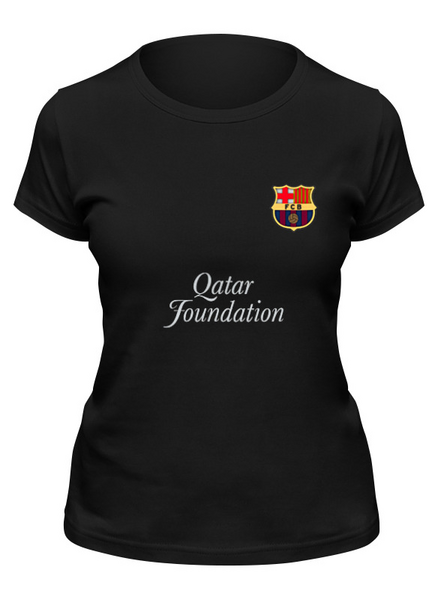 Заказать женскую футболку в Москве. Футболка классическая Barcelona от Ника - готовые дизайны и нанесение принтов.