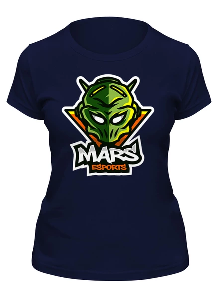 Заказать женскую футболку в Москве. Футболка классическая Mars esports от skynatural - готовые дизайны и нанесение принтов.