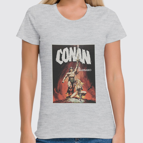 Заказать женскую футболку в Москве. Футболка классическая Conan the Barbarian от KinoArt - готовые дизайны и нанесение принтов.