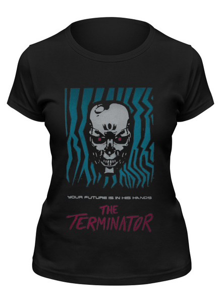 Заказать женскую футболку в Москве. Футболка классическая Terminator от KinoArt - готовые дизайны и нанесение принтов.