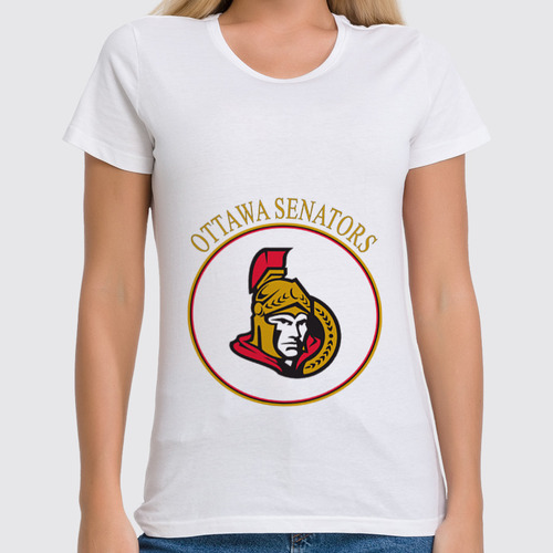 Заказать женскую футболку в Москве. Футболка классическая Ottawa Senators от kspsshop - готовые дизайны и нанесение принтов.