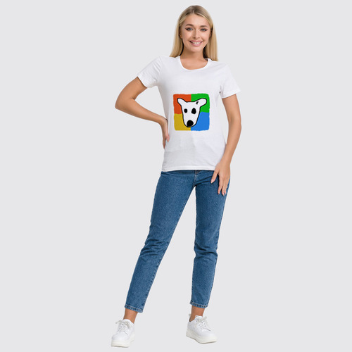 Заказать женскую футболку в Москве. Футболка классическая Собачка ВКонтакте от YellowCloverShop - готовые дизайны и нанесение принтов.