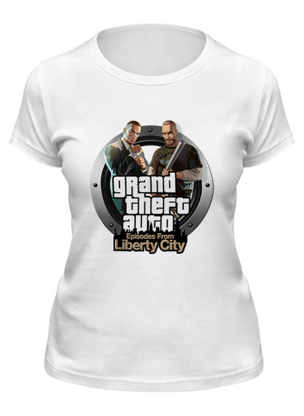 Заказать женскую футболку в Москве. Футболка классическая Grand Theft Auto от THE_NISE  - готовые дизайны и нанесение принтов.