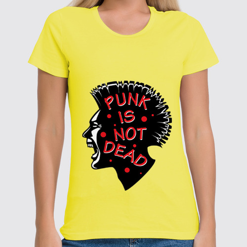 Заказать женскую футболку в Москве. Футболка классическая PUNK IS NOT DEAD от trend - готовые дизайны и нанесение принтов.