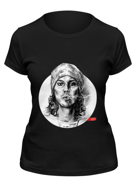 Заказать женскую футболку в Москве. Футболка классическая "Star Eyes Collection": Ville Valo от Octopuslabel - готовые дизайны и нанесение принтов.