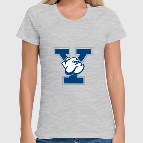 Заказать женскую футболку в Москве. Футболка классическая Yale Bulldogs от KinoArt - готовые дизайны и нанесение принтов.