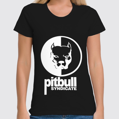 Заказать женскую футболку в Москве. Футболка классическая Pitbull syndicate  от sergo_1998 - готовые дизайны и нанесение принтов.