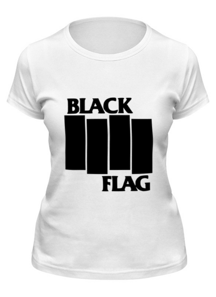 Заказать женскую футболку в Москве. Футболка классическая Black Flag от Pomidor - готовые дизайны и нанесение принтов.