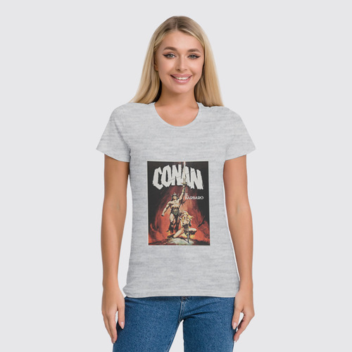 Заказать женскую футболку в Москве. Футболка классическая Conan the Barbarian от KinoArt - готовые дизайны и нанесение принтов.