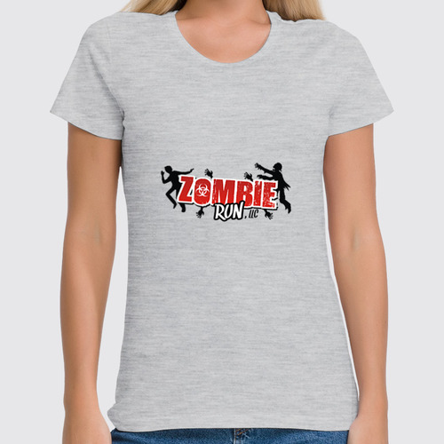 Заказать женскую футболку в Москве. Футболка классическая Zombie Run от THE_NISE  - готовые дизайны и нанесение принтов.