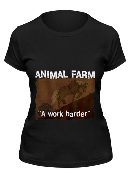 Заказать женскую футболку в Москве. Футболка классическая animal farm от торгаш - готовые дизайны и нанесение принтов.